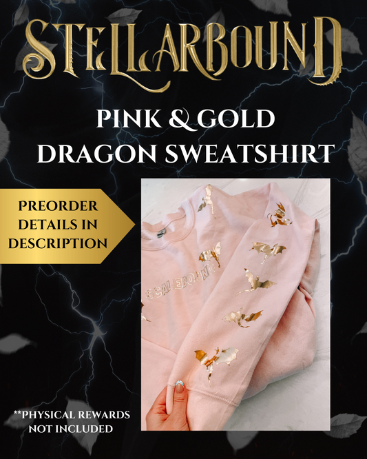 Pink and Gold Dragon Sweatshirt PREORDER