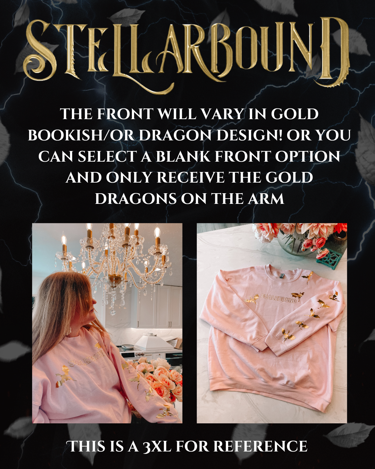 Pink and Gold Dragon Sweatshirt PREORDER