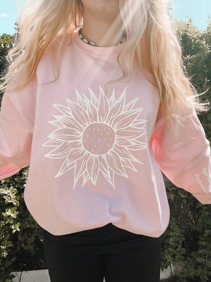 Pink Sunflower Sweatshirt