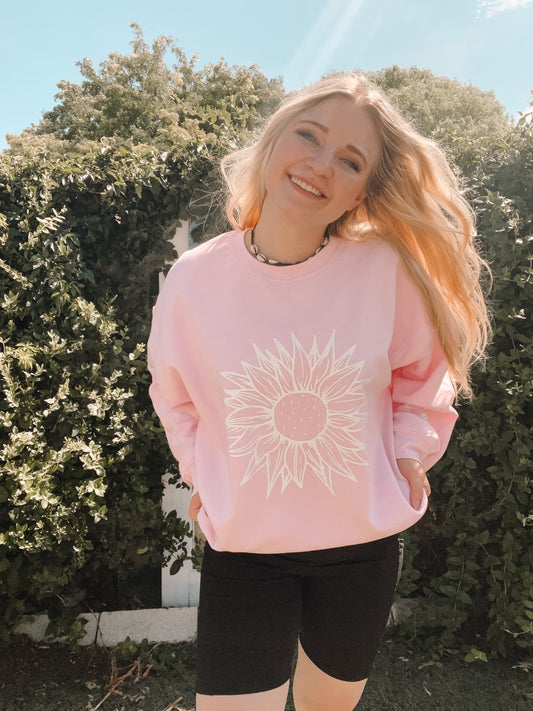 Pink Sunflower Sweatshirt