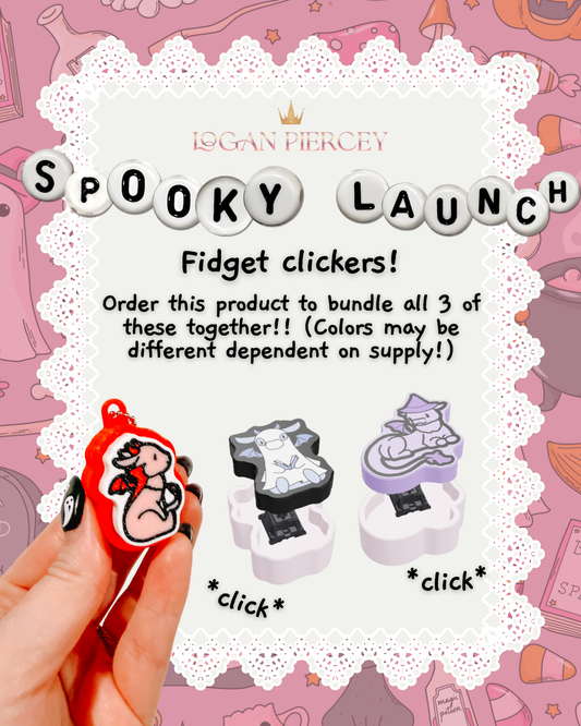 Spooks & Dragon Boo-ks Fidget Clickers (Bundle of 3)