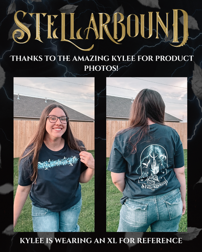 Tier 7 (PREORDER): ANNOTATED Stellarbound, 25 mini stickers, 7 Art Prints, 5 Page Overlays, T-Shirt, & Sweatshirt