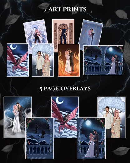 Tier 7 (PREORDER): ANNOTATED Stellarbound, 25 mini stickers, 7 Art Prints, 5 Page Overlays, T-Shirt, & Sweatshirt