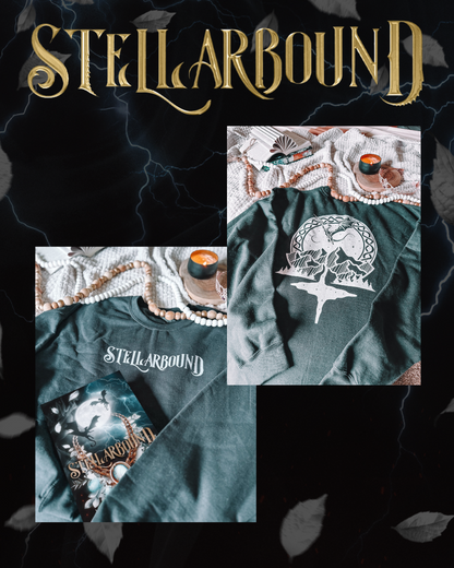 Tier 7 (PREORDER): ANNOTATED Stellarbound, 25 mini stickers, 7 Art Prints, 5 Page Overlays, T-Shirt, & Sweatshirt