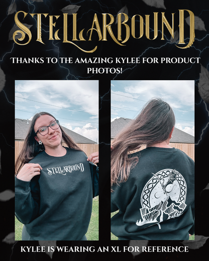 Tier 7 (PREORDER): ANNOTATED Stellarbound, 25 mini stickers, 7 Art Prints, 5 Page Overlays, T-Shirt, & Sweatshirt